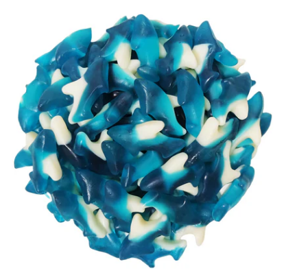 Blue Gummy Sharks - 100g